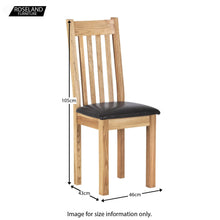 Load image into Gallery viewer, Charlestown Oak Dining Chair with Padded Seat
