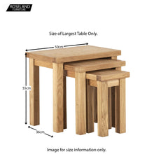 Load image into Gallery viewer, Charlestown Oak Nest of 3 Tables
