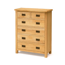 Load image into Gallery viewer, Surrey Oak 2 over 4 Drawer Chest
